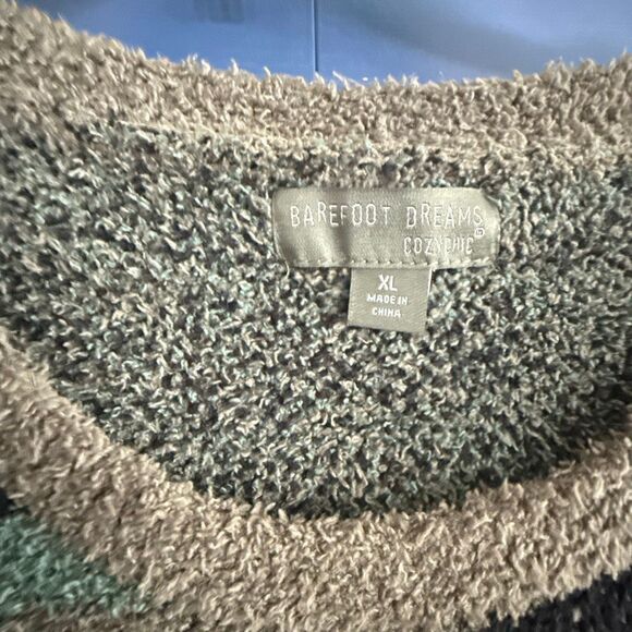 Barefoot Dreams CozyChic Camo Pullover Crewneck Sweater Size XL - Picture 4 of 7